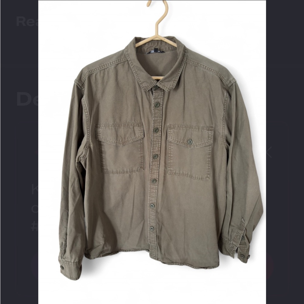 George Men's Olive Shirt Jacket